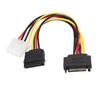 SUNGOOYUE Câble D'alimentation Court jusqu'à 15 Pin jusqu'à 4 Broches pour le Boîtier Informatique Correspondant pour les Câbles D'extension Femelles, une Interface de Fleur Inadéquate ou des