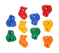 SUNGOOYUE Cales d'escalade, Ensemble de Roches d'escalade en Plastique coloré avec Surface Texturée pour Aire de Jeux pour Enfants, 10 Pièces