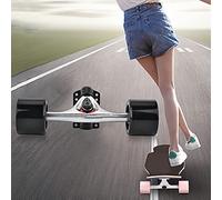 SUNGOOYUE Camion de Planche à roulettes, 2pcs 1set en Alliage de Planche à roulettes avec Padis de Rose de Skate 9 Roulements Accessoires de Quincaillerie (Arbre Noir Roue Noire (Roue Noire d'arbre