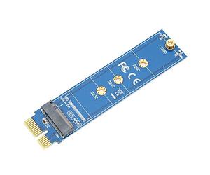 SUNGOOYUE Carte Adaptateur NVME PCIe, Convertisseur d'interface SSD M.2 NGFF ABS Bleu vers PCIe X1 pour Les Tests par Lots et l'extension du Stockage