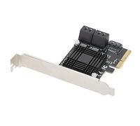SUNGOOYUE Carte D'extension PCI E vers 5 Ports 3.0, Carte de Conversion de Module, Puce JMB585 Originale, Transmission Stable à Haute Vitesse avec Indicateur LED, pour Ordinateur OS X 7