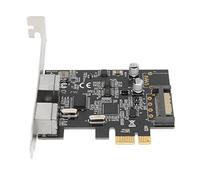 SUNGOOYUE Carte D'extension PCIE Double Port, 2 Interfaces Indépendantes, Alimentation Hot Swap, Emplacement PCI Express X1 X4 X8 X16, avec Puce de Contrôle Principale Haute