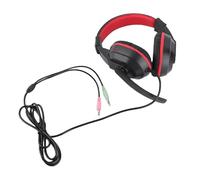 SUNGOOYUE Casque de Jeu A3, Noir Rouge, Matériau ABS, Pilote 40 Mm, Son Surround 3D avec Méga Basses, Microphone Omnidirectionnel, Prise 3,5 Mm pour Ordinateur de Bureau, Ordinateur Portable