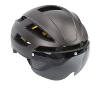 SUNGOOYUE Casque de Vélo avec Casque de Cyclisme Technologique avec Circonférence de Tête Réglable à la Lumière LED jusqu'à 65 Cm de Lunettes Intégrées pour Le Vélo de Route de Montagne (Ti Couleur)