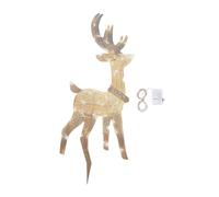 SUNGOOYUE Cerf à Paillettes Allumées, Décoration de Noël LED à L'épreuve de l'eau pour la Pelouse en Plein Air