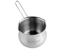 SUNGOOYUE Chauffe-Beurre Pot à Beurre 800 Ml en Acier Inoxydable à Double Bec, Chauffe-Sauce à Long Manche pour café, Lait, Sauce au Chocolat, Versement Goutte, Cuisinière électrique à Gaz