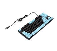 SUNGOOYUE Clavier de Jeu Mécanique KB-10 à 87 Touches, USB Filaire, Matériau ABS, Rétroéclairage RVB, Conception Ergonomique, Compact pour Ordinateur de Bureau et Ordinateur Portable (Bleu Noir)