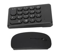 SUNGOOYUE Clavier Numérique Portable Mince 2.4GHz sans Fil, Mini Clavier Noir, Ensemble combiné de Souris pour Ordinateurs Portables, Ordinateurs de Bureau, Voyage, Utilisation au Bureau