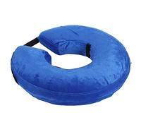 SUNGOOYUE Collier de Récupération Doux pour Animaux de Compagnie en Peluche Gonflable Elizabeth Circle M 9,8 à 14,2 Pouces de Protection pour Chien et Chat pour Soins Post-chirurgicaux des Plaies, (L)