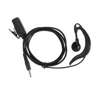 SUNGOOYUE Contours d'oreille de 3,5 Mm, écouteur Filaire Push to Talk en Forme de G avec Pince à Revers et Interrupteur en Ligne, pour Tablettes de Smartphones iOS Zello Voxer