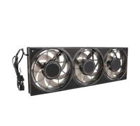 SUNGOOYUE Coussin de Pression Dynamique 360 Mm 3 en 1 Ventilateur du Boîtier avec un Porte-espaceur pour Vis à 105 Mm, Vitesse Nominale 800-2200 Tr/Min, Matériau ABS (BLACK)
