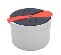 SUNGOOYUE Cuiseur à Riz à -ondes, Cuiseur Vapeur 2 L PP avec Plateau de Cuisson la Vapeur pour Riz, Légumes, Pâtes, Quinoa, Conception sans Gâchis pour Cuisine de Dortoir