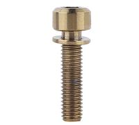 SUNGOOYUE Degrés Professionnels M5x20mm Titre Sole Bound Protection pour Les Amateurs de Vélo Colorés 6 Pcs (Gold)