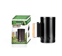 SUNGOOYUE Démarreur de Cheminée au Charbon de Bois avec Poignée (Black) | Corps en Acier Résistant à la Poussière, S'adapte à les Barbecues au Charbon de Bois, Vis Renforcées pour Plus de