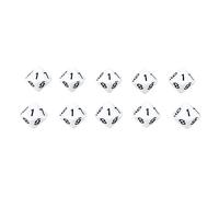 SUNGOOYUE Dés à 10 Faces, 20 Pièces, Dés de Jeu en Plastique au Beau Design pour Jeux de société, avec Un Matériau de qualité Supérieure pour l'enseignement des Nombres de Poker D'échecs (White)