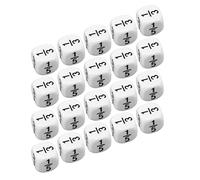 SUNGOOYUE Dice de Fraction, 20 PCS 16 Mm Symboles de Fraction de Dices Outil d'Enseignement Mathématiques Arithmétique Enseignement Outil d'accessoires de Jeu Standard