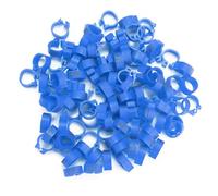 SUNGOOYUE DIGE Leg Tapes Sings 100pcs 8 Mm en Plastique DE Lettres D'oiseau Anneaux Conception DE CLAMP/Propre (Bleu foncé)