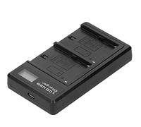 SUNGOOYUE Double Chargeur de Batterie USB avec écran LCD, Base de Chargement ABS avec écran en Temps Réel, Entrée 5 V, Sortie 8,4 V, Léger 109 G pour Les Photographes Utilisant pour NP F550 F970