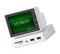 SUNGOOYUE Écran USB IPS 3,5 Pouces, Hub USB C avec Ports 3.0x2 C 5 Gbit/s, Lecteur de Carte SD, Alimentation AUX, pour Surveillance des Performances de L'ordinateur Portable,