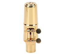 SUNGOOYUE Embouchure de Saxophone Alto avec Capuchon et Ligature pour Saxophone Professionnel et Débutant Embouchure de Saxophone Alto Résonnance Premium or C-6 en Laiton