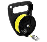 SUNGOOYUE Enrouleur de Corde d'ancrage, Moulinets de Plongée Bobine de Corde d'ancrage Multi-usages avec Clip de Fil de pour la Plongée en Exil dans Les Grottes (Roue Noire)