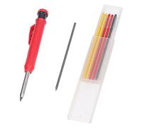 SUNGOOYUE Ensemble de Crayons de Marquage de Charpentier, Outil de Traçage à Pointe en Carbure de Tungstène ABS, Marqueur de Trou Profond Rechargeable de 2,8 Mm pour Bois, Verre, Céramique, Acier,