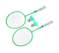 SUNGOOYUE Ensemble de Raquettes de Badminton pour Enfants, 2 Raquettes avec 2 Balles et Housse de Protection, Couleurs Fluorescentes pour Les Sports de Plein Air, Jouet de Coordin (Vert Fluorescent)