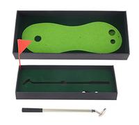 SUNGOOYUE Ensemble D'entraînement de Jeu de de Bureau, 2 Mini Balles de avec Stylo de, Putter et Drapeau, pour Le Plaisir et Les Cadeaux au Bureau, Tapis de Concept