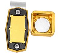 SUNGOOYUE Étui à Craie de Billard Magnétique Boîte à Craie de Billard en Aluminium avec Clip Fixe Mini Porte- de Queue Portable pour Joueurs de de Piscine Salle de Jeux (Gold)