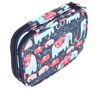 SUNGOOYUE Étui à Crochet, Sac de Rangement à Fermeture éclair en Tissu Oxford 600D, étui de Voyage Double Face, 17,5 X 14 X 4 Cm pour Aiguilles à Crochet, Accessoires de Tricot pour Femmes (Tissu