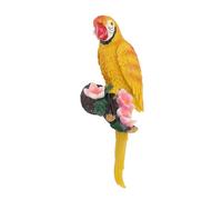 SUNGOOYUE Figurine D'oiseau en Résine Perroquet, Décoration Murale Captivante pour la Maison, Décoration de Salon (Yellow)