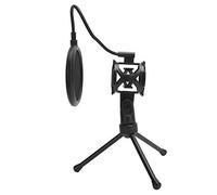 SUNGOOYUE Filtre Anti-pop Professionnel pour Microphone avec Trépied à Col de Cygne Réglable, Maille Double Couche, Construction ABS et Métal pour l'enregistrement et le Streaming