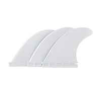 SUNGOOYUE Fin de Propulseur de Nageoires Surfboard - Flins - Ailettes de Surf à la Lumière Flexible à Longue Durée pour Courbes de Rayon serré Bon pour Le Funboard Longboard Shortboard (White)