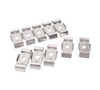 SUNGOOYUE Fixation du Support de Clôture, 10pcs 304 Pinde de Plaque en Acier Inoxydable pour Connecteur de Pince à Double Rail de 40 Mm Après