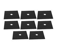 SUNGOOYUE Gas Stove Burn Cover du Gaster Poêle pour la Cuisine à Gaz, Outil de Cuisson à 8 Pièces -pad (Pack noir de 8 pièces)
