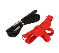 SUNGOOYUE Harnais pour Oiseaux de Compagnie, Laisse en Latex et Soie, Bande élastique, Harnais Volant pour Oiseaux, Sangle de Poitrine Légère Anti-morsure avec Corde élastique pour Perroquets, (rouge)