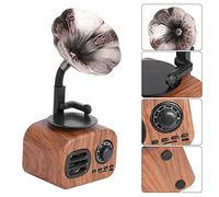 SUNGOOYUE Haut-Parleur Rétro FT-05U, Couleur Noyer, Portable 5W sans Fil avec Batterie 1200mAh, 3,7x2,4x2,8 Pouces, Construction en Plastique