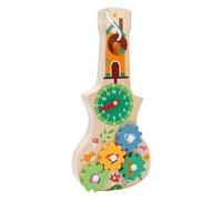 SUNGOOYUE Horloge à Engrenages en Bois, Jouet de Violon de Planche d'activité Sensorielle pour Enfants avec Un Matériau en Bois, Encourage la Coordination œil-Main, à Partir de 3 Ans