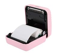 SUNGOOYUE Imprimante Thermique Bluetooth 203DPI, Imprimante Mobile Portable 58mm avec Déchirement Manuel pour iOS, Matériau PC ABS (Pink)