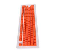 SUNGOOYUE Jeu de Touches PBT, Profil OEM 114 Touches, Conception Moulée par Injection Bicolore, compatibilité Clavier Mécanique Universelle pour Disposition 61-108 (Mini Orange Rouge)