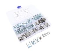 SUNGOOYUE Kit de Matériel de Clips, Matériau en Fer de qualité Supérieure, Clips D'écrou en U, écrous à Ressort B avec 50 Boulons, pour Applications de Fixation de Carrosserie Automobile