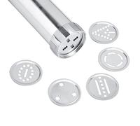 SUNGOOYUE Kit de Presse à Biscuits, Machine à Biscuits en Acier Inoxydable avec 20 Disques et 4 Buses pour, Décoration de Gâteaux, Boulangers à Domicile, Opération de Presse Facile
