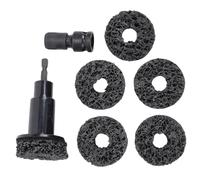 SUNGOOYUE Kit de Resurfaçage de Moyeu de Roue, Outil de Nettoyage de Moyeu, Nettoyeur de de Goujon de Roue Comprenant 5 Tampons, Convient aux Perceuses électriques et aux Clés à