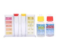 SUNGOOYUE Kit de Test d'eau de Piscine pour Chlore et PH, Testeur de | Conception Portable Compacte, Réactifs de Test Liquide pour le Chlore Résiduel et le PH, Lecture de Carte Colorimétrique,
