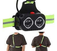 SUNGOOYUE Lampe de Poitrine Rechargeable, Bande Réglable, Lumière LED Lumineuse, Chargement USB pour Le Cyclisme, la Course à Pied, Le Camping, avec Une luminosité élevée de 350 LM et Un