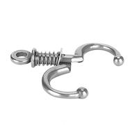 SUNGOOYUE Las de Poulet en Acier Inoxydable à Longue Durée avec Une Large Ouverture, Une Conception de Serrage de Printemps Inoffensive, pour Les Cabanes des Agriculteurs, 1 X Bague de Boeuf (HL-Q4D)