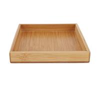 SUNGOOYUE Le Bambou de Style Japonais Sert Une Tablette élégante pour Le Restaurant Domestique, Coque de Nourriture Rectangulaire de Haute qualité pour Seins de Bureau (19,3 * 19,3 * 3 cm)