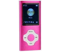 SUNGOOYUE Lecteur MP3, Lecteur de Musique Portable avec Prise en Charge de la Réduction du Bruit sans Perte MP3 WMA FLAC Ape AAC OGG ACELP, avec Extension de Carte Mémoire 64 Go, (Rosâtre)