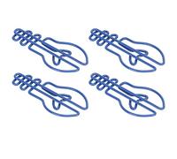 SUNGOOYUE Lot de 100 Trombones en Forme d'ampoule pour Marque-pages en Métal avec Boîte de Rangement, Bleu, pour la Classification des Fichiers, le Marquage des Notes, l'organisation des Documents