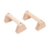 SUNGOOYUE Lot de 2 Barres de Pompes en Bois, Supports de Pompes Réglables en Bois de Hêtre avec Main Antidérapante pour Exercices au Sol, Entraînement à la Maison, Inversées, (20cm)